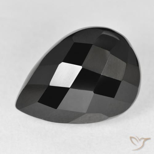 9.38ct Natural Negro Ónix, En forma de pera, Opaco
