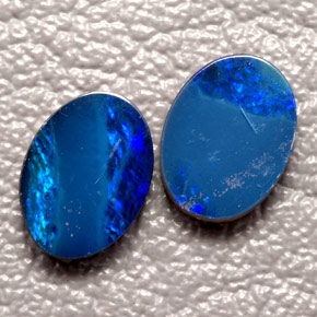 Gemas de doblete de ópalo multicolor natural de  ct, corte óvalo, opaco