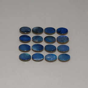 Gemas de doblete de ópalo multicolor natural de 12,07 ct, corte óvalo, opaco