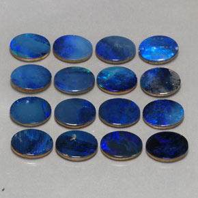Gemas de doblete de ópalo multicolor natural de  ct, corte óvalo, opaco