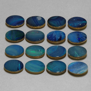 Gemas de doblete de ópalo multicolor natural de  ct, corte óvalo, opaco