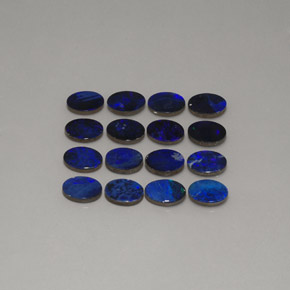 Gemas de doblete de ópalo multicolor natural de  ct, corte óvalo, opaco
