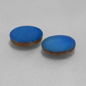 Gemas de doblete de ópalo azul natural de 1,44 ct, corte óvalo, opaco