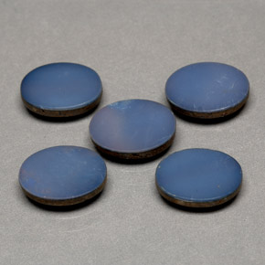 Gemas de doblete de ópalo azul natural de 3,60 ct, corte óvalo, opaco