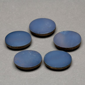 Gemas de doblete de ópalo azul natural de 3,60 ct, corte óvalo, opaco