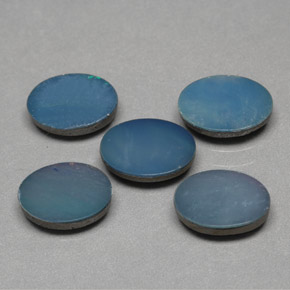 Gemas de doblete de ópalo multicolor natural de  ct, corte óvalo, opaco
