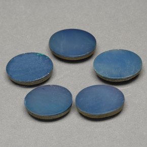 Gemas de doblete de ópalo multicolor natural de  ct, corte óvalo, opaco
