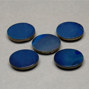 Gemas de doblete de ópalo multicolor natural de  ct, corte óvalo, opaco