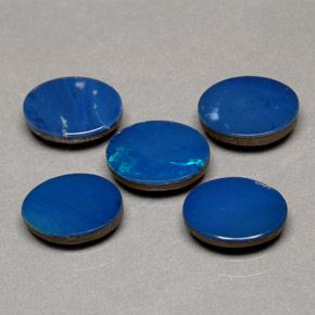 Gemas de doblete de ópalo multicolor natural de  ct, corte óvalo, opaco