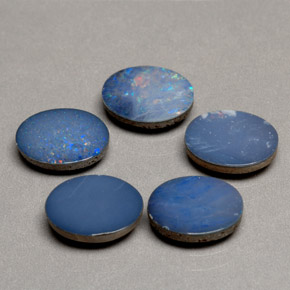 Gemas de doblete de ópalo multicolor natural de  ct, corte óvalo, opaco