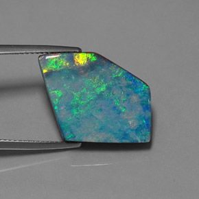 Doblete de ópalo multicolor natural de 13,01 ct, forma elegante, opaco