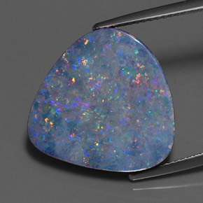 Doblete de ópalo multicolor natural de 10,33 ct, forma elegante, opaco