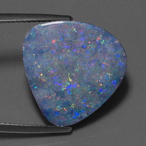 Doblete de ópalo multicolor natural de 10,33 ct, forma elegante, opaco