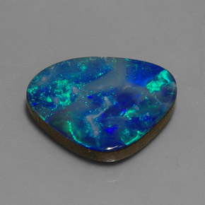Doblete de ópalo multicolor natural de 9,48 ct, forma elegante, opaco