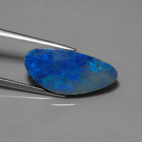 Doblete de ópalo multicolor natural de 8,35 ct, forma elegante, opaco