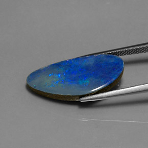 Doblete de ópalo multicolor natural de 8,35 ct, forma elegante, opaco
