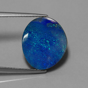 Doblete de ópalo multicolor natural de 6,11 ct, forma elegante, opaco