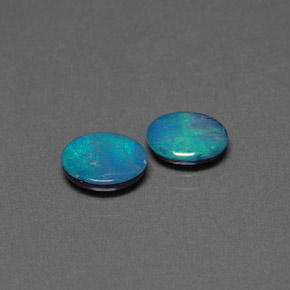 Gemas de doblete de ópalo multicolor natural de  ct, corte óvalo, opaco