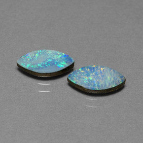 Gemas de doblete de ópalo multicolor natural de  ct, marquesa, opaco
