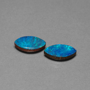 Gemas de doblete de ópalo multicolor natural de  ct, marquesa, opaco