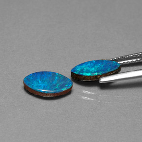 Gemas de doblete de ópalo multicolor natural de  ct, marquesa, opaco