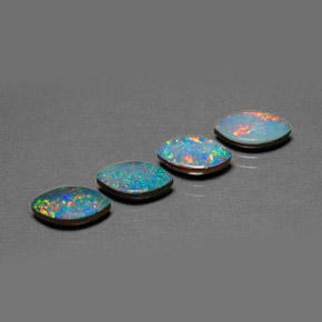 Gemas de doblete de ópalo multicolor natural de  ct, marquesa, opaco
