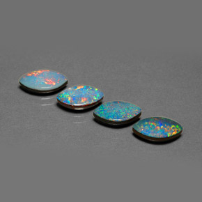 Gemas de doblete de ópalo multicolor natural de  ct, marquesa, opaco