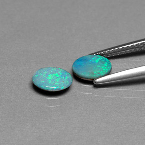 Gemas de Doblete de ópalo Multicolor natural de  ct, Corte Óvalo, Opaco