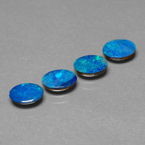 Gemas de doblete de ópalo multicolor natural de  ct, corte óvalo, opaco