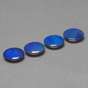 Gemas de doblete de ópalo multicolor natural de  ct, corte óvalo, opaco