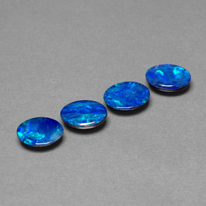 Gemas de doblete de ópalo multicolor natural de  ct, corte óvalo, opaco