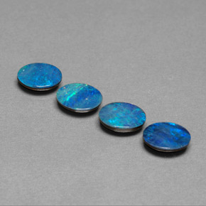 Gemas de doblete de ópalo multicolor natural de  ct, corte óvalo, opaco