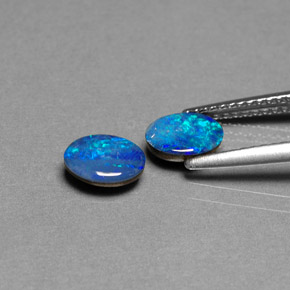 Gemas de Doblete de ópalo Multicolor natural de  ct, Corte Óvalo, Opaco