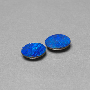 Gemas de doblete de ópalo multicolor natural de  ct, corte óvalo, opaco