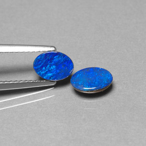 Gemas de doblete de ópalo multicolor natural de  ct, corte óvalo, opaco