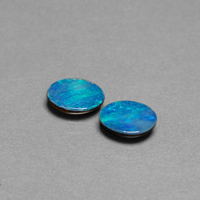 Gemas de doblete de ópalo multicolor natural de  ct, corte óvalo, opaco