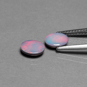 Gemas de doblete de ópalo multicolor natural de  ct, corte óvalo, opaco