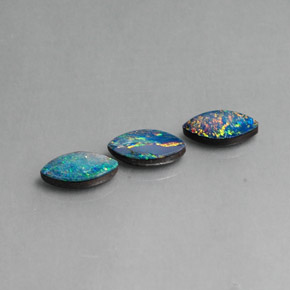 Gemas de doblete de ópalo multicolor natural de  ct, marquesa, opaco