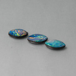 Gemas de doblete de ópalo multicolor natural de  ct, marquesa, opaco