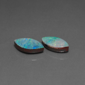 Gemas de doblete de ópalo multicolor natural de  ct, marquesa, opaco