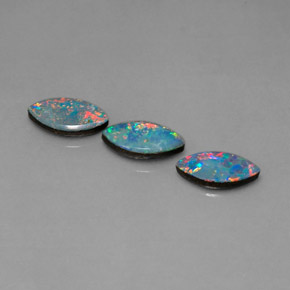 Gemas de doblete de ópalo multicolor natural de  ct, marquesa, opaco