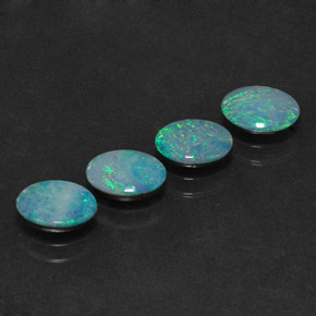 Gemas de doblete de ópalo multicolor natural de  ct, corte óvalo, opaco