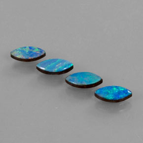 Gemas de doblete de ópalo multicolor natural de  ct, marquesa, opaco
