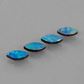 Gemas de doblete de ópalo multicolor natural de  ct, marquesa, opaco