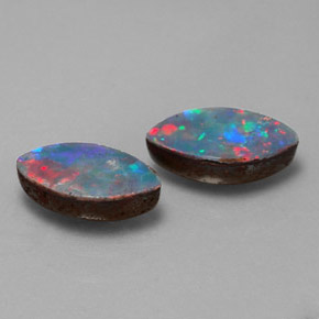 Gemas de doblete de ópalo multicolor natural de  ct, marquesa, opaco
