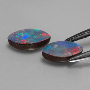 Gemas de doblete de ópalo multicolor natural de  ct, marquesa, opaco