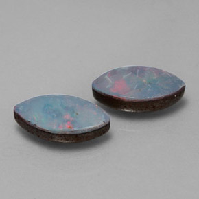 Gemas de doblete de ópalo multicolor natural de  ct, marquesa, opaco