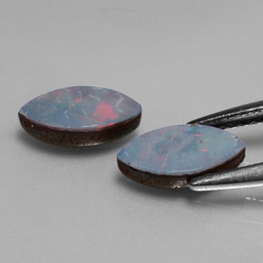 Gemas de doblete de ópalo multicolor natural de  ct, marquesa, opaco