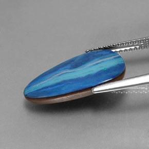 Doblete de ópalo multicolor natural de 4,62 ct, forma elegante, opaco