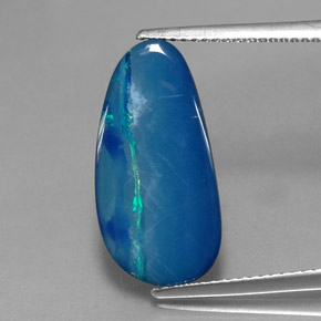 Doblete de ópalo multicolor natural de 4,42 ct, forma elegante, opaco